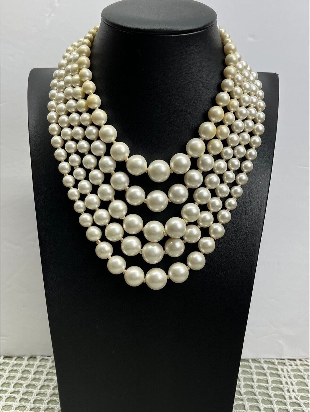 #3 1950’s Japan Faux Pearl Necklace 5 Strands